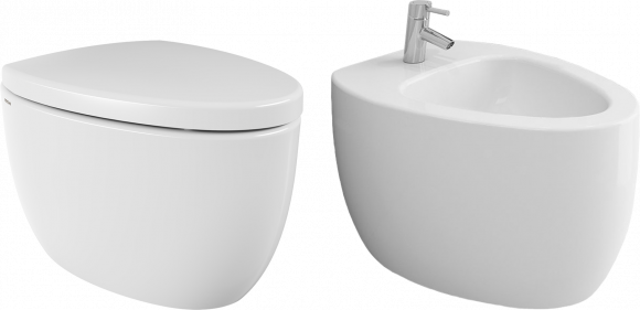 Комплект Унитаз подвесной BOCCHI Etna белая + Крышка белая, с микролифтом + Биде подвесное 1117-001-0120 глянцевое, белое