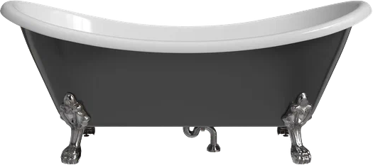Акриловая ванна Artemis Cloe 180x75 черная, ножки хром